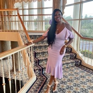 CBR Lavender Open Back Dress